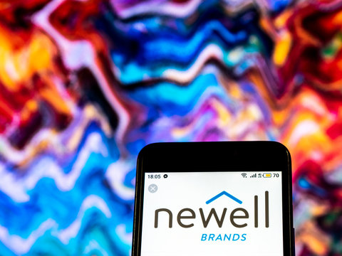 Kiev, Ukraine, December 19, 2018, illustrative editorial. Newell Brands Commercial organization logo seen displayed on smart phone