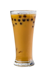 Taiwan milk tea with bubble, Bubble milk tea with Clipping Path.