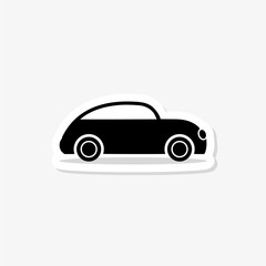 Old classic car sticker icon