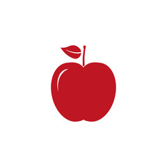 Apple, fruit icon. Vector illustration, flat design.