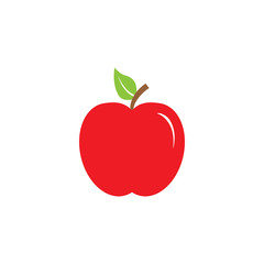 Apple, fruit icon. Vector illustration, flat design.