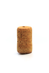 Wine corks isolated on white background .