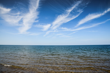 Blue Baltic sea in nice summer day.