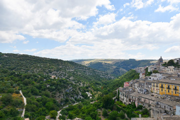 Obraz premium A tourist trip in the old Sicilian city of Ragusa, in Italy