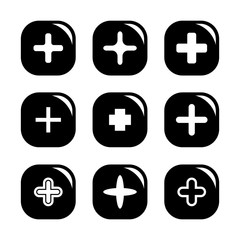 plus and positive icons illustration