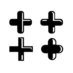 Fototapeta premium plus and positive icons illustration