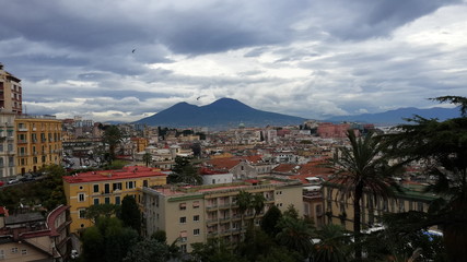 Fototapeta na wymiar panoramic view of naples italy