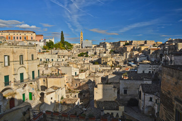 A tourist trip to the old  city of Matera, Italy