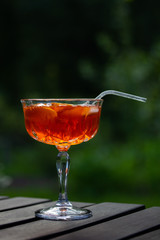 cold cocktail aperol spritz on a hot sultry day