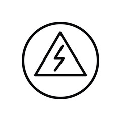 Black line icon for danger 