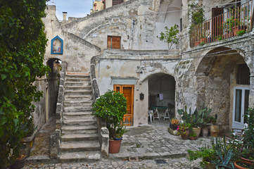 A tourist trip to the old  city of Matera, Italy
