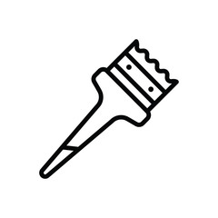 Black line icon for paint brush