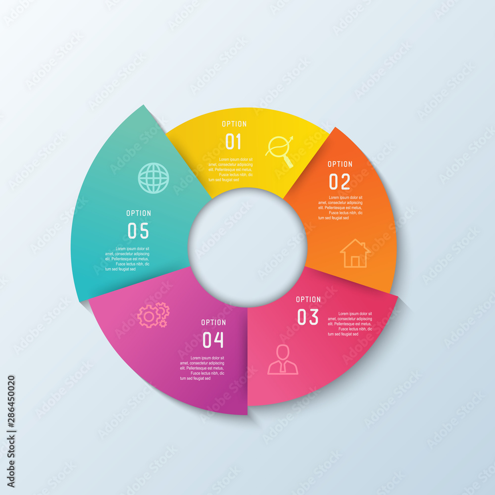 Aufkleber business infographic and data visualization. vector abstract infographics timeline design template. 