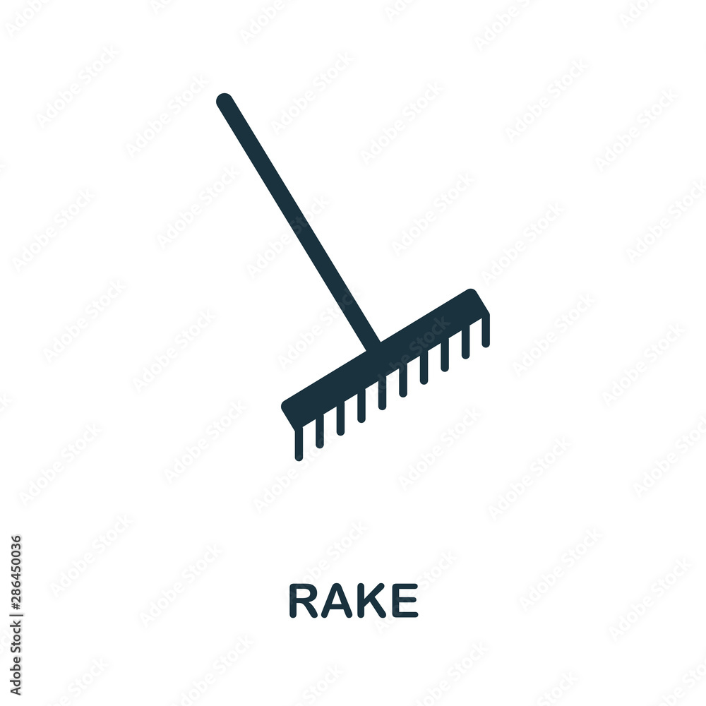 Aufkleber c vector icon symbol. creative sign from rake icons collection. filled flat rake icon for computer a