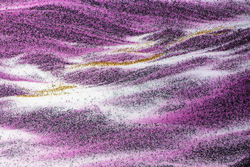 Fototapeta na wymiar Colored quartz sand texture abstract background.