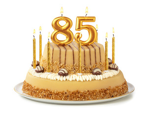 Festliche Torte mit goldenen Kerzen - Nummer 85