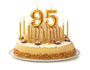 Festliche Torte mit goldenen Kerzen - Nummer 95