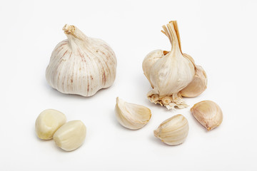 garlic isolated on white background