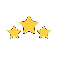 yellow magic star icon illustration