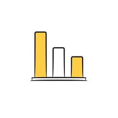 bar chart icon yellow theme
