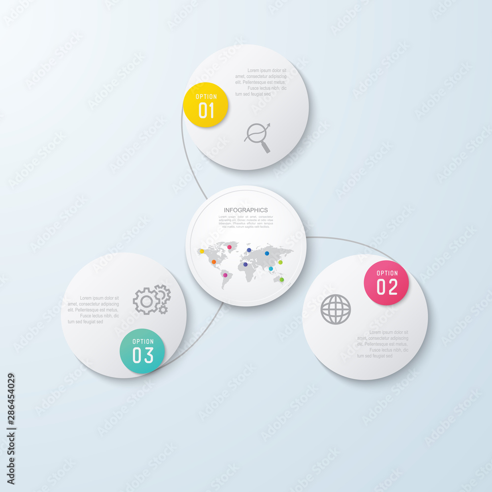 Aufkleber business infographic and data visualization. vector abstract infographics timeline design template. 