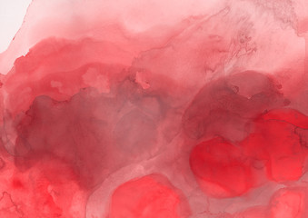 Hand painted alcohol ink background. Abstract red blood texture. Contemporary feminine wallpaper. 