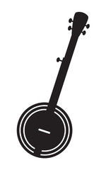 Naklejka premium Traditional 5 String Banjo Silhouette