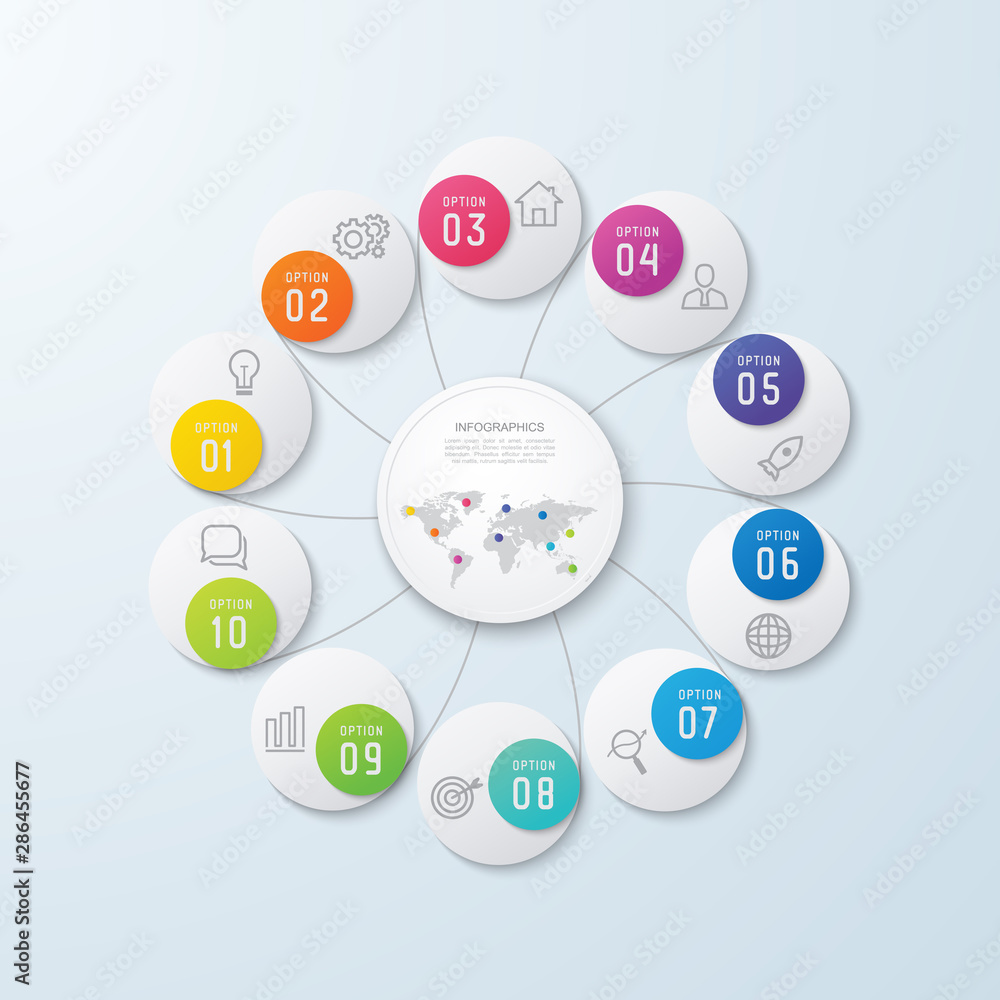 Poster business infographic and data visualization. vector abstract infographics timeline design template. 