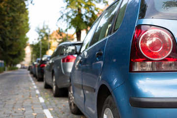 Cars in the parking lot