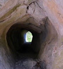 getting out of a cave