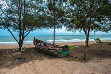 Fototapeta na wymiar Thailand, Abandoned, Beach, Beauty, Blue