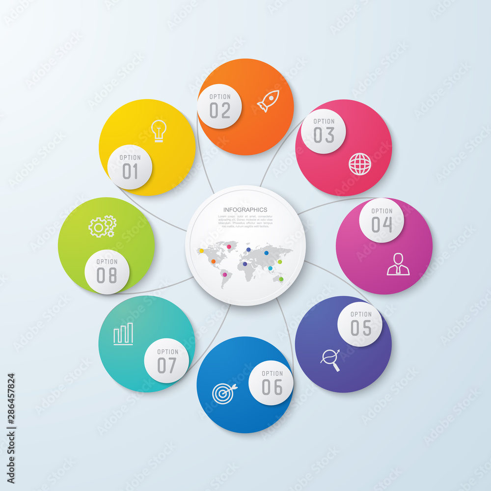 Poster business infographic and data visualization. vector abstract infographics timeline design template. 