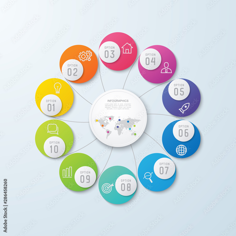 Poster business infographic and data visualization. vector abstract infographics timeline design template. 