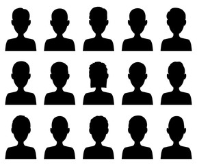 People icons set isolated on white background. Vector illustration