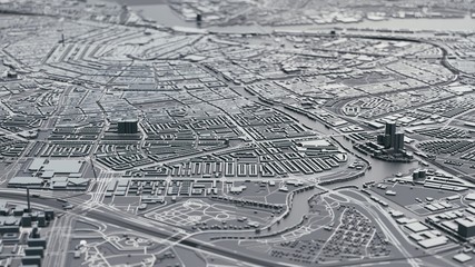 Obraz premium Amsterdam city 3d map