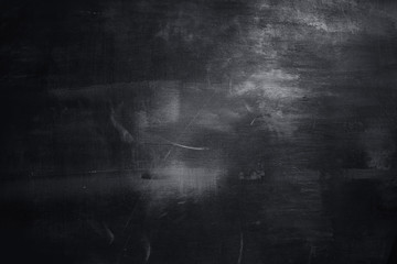 Abstract decorative textured dark black background with beautiful gray spots, strokes and stains. Texture of wall with decorative plaster on plywood, copy space.