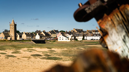 Dead boat on the beach