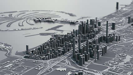 Dubai city map. Dubai marina map