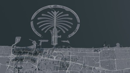 Palm Jumeirah map. Dubai marina map