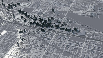 Las Vegas city 3d map. 3d map of Vegas. Las Vegas map.  © ALEKSTOCK.COM