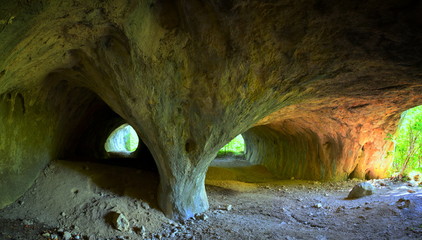 the entrance to a spectacular cave