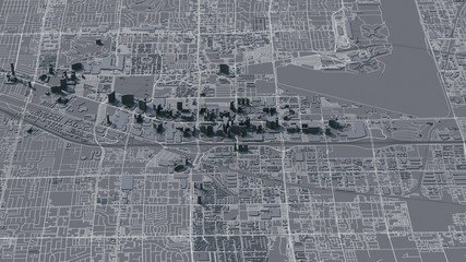 Las Vegas city 3d map. 3d map of Vegas. Las Vegas map.  © ALEKSTOCK.COM