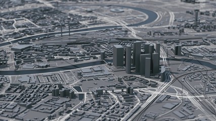 Moscow city map. Moscow 3d map
