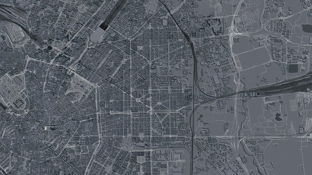 Milan city 3d map. 3d map of Milan city