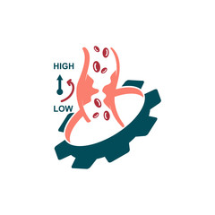 Cholesterol in artery health risk vector design Illustration