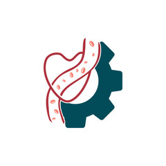 Cholesterol in artery health risk vector design Illustration