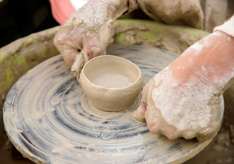 Ukrainian traditional handmade ceramic pots