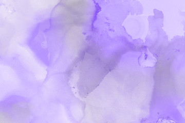 Hand painted alcohol ink background. Abstract delicate violet texture. Contemporary feminine wallpaper. 