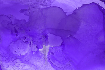 Hand painted alcohol ink background. Abstract delicate violet texture. Contemporary feminine wallpaper. 