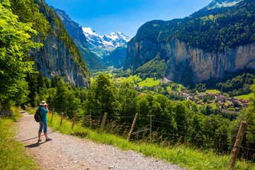 Obraz premium Mountain village Lauterbrunnen, Switzerland